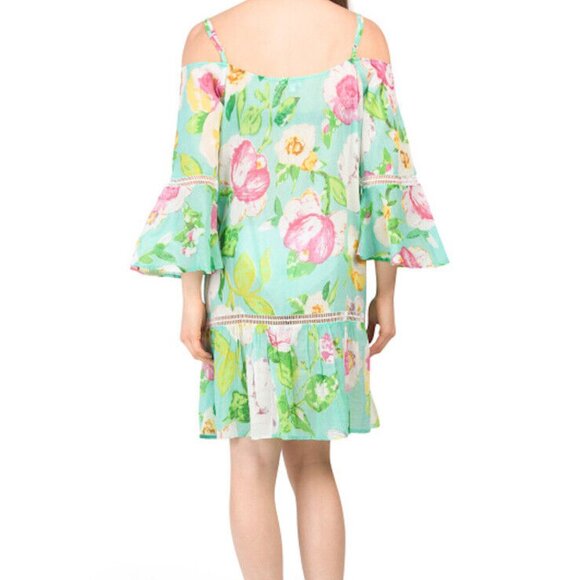 Debbie Katz Amari Multi Color Floral Short Dress Cover Up - NWT - Picture 2 of 11